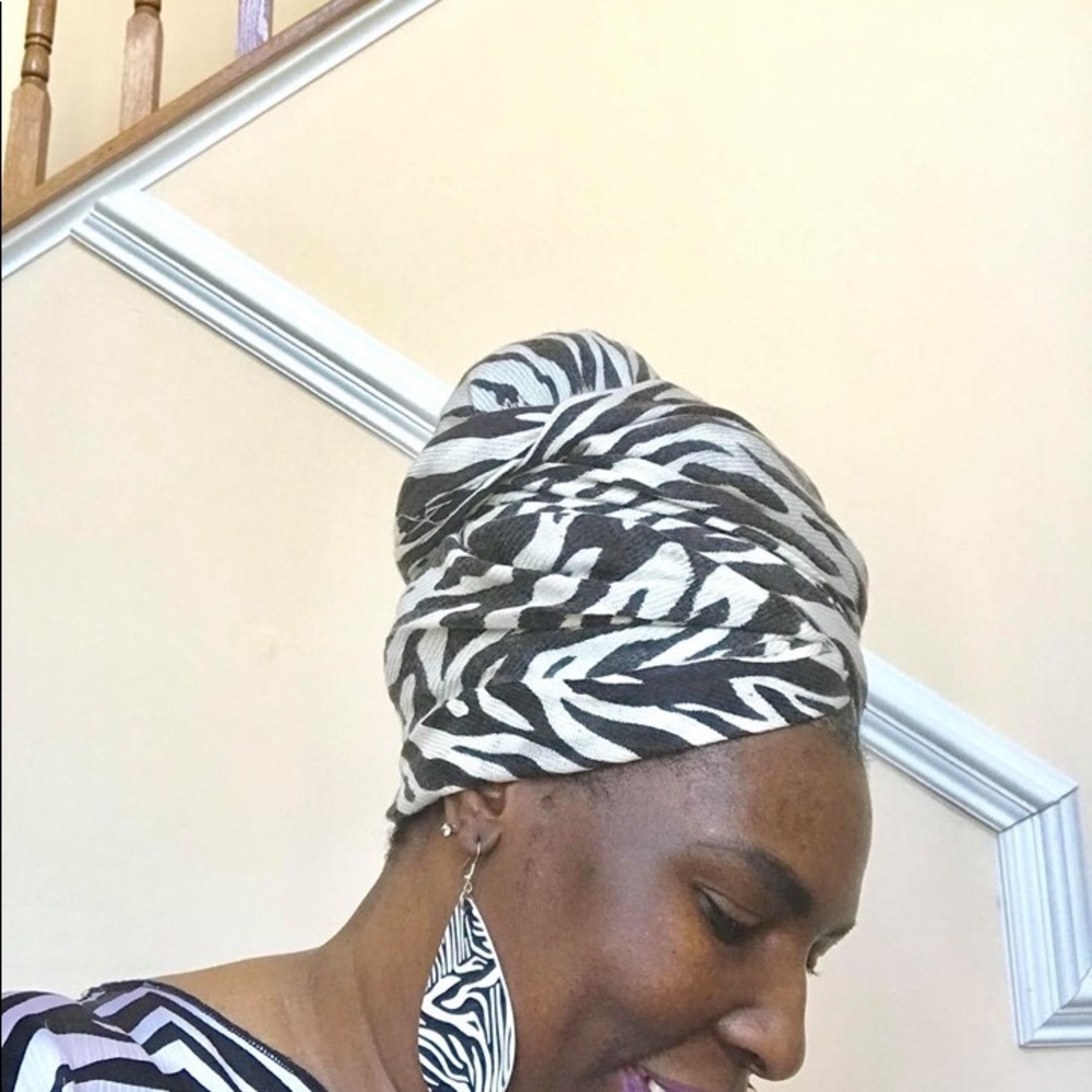 Animal print head wraps 72x22 inches